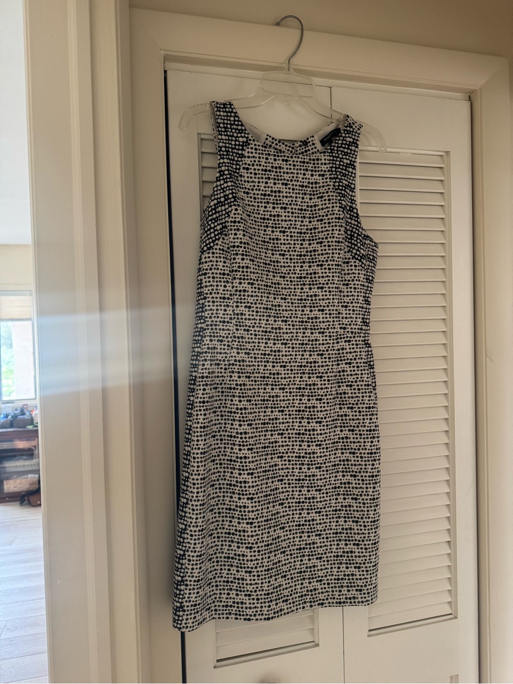 Banana republic Sleeveless Black and White Patterned dress